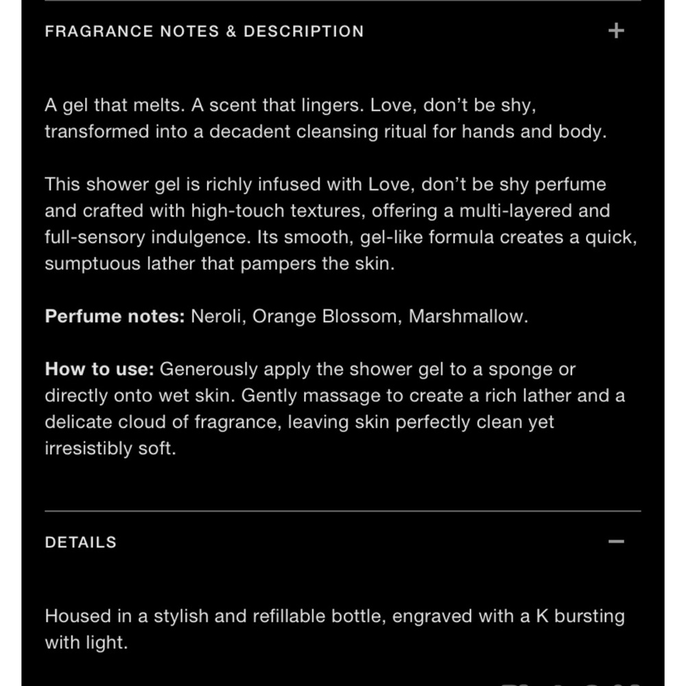 Love by Kilian don’t be shy Body Wash - Picture 2 of 6